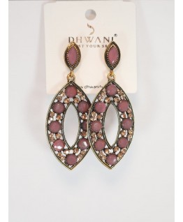 Petal shaped pink earrings